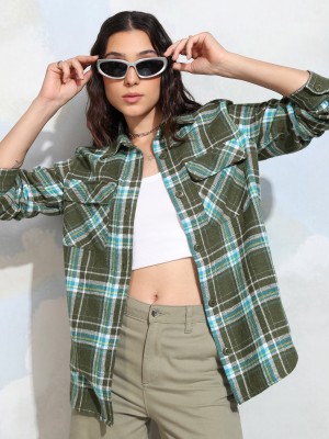 Tokyo Talkies Women Checkered Casual Multicolor Shirt