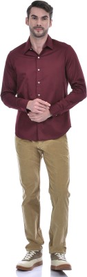 NUMERO UNO Men Solid Casual Maroon Shirt