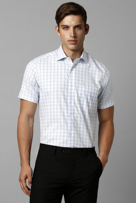LOUIS PHILIPPE Men Checkered Formal White Shirt