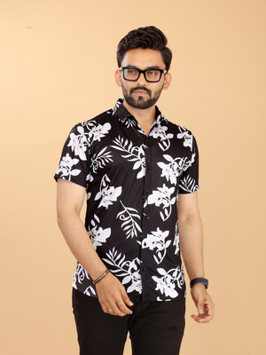 Billion Men Printed Casual Black, White Shirt