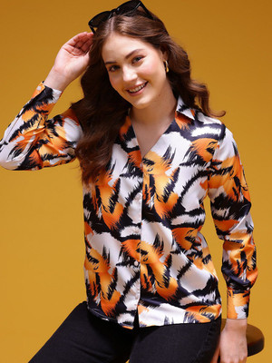 HERE&NOW Women Printed Casual Multicolor Shirt