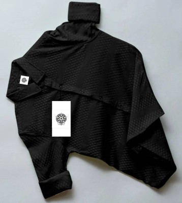 TYRELL Men Self Design Casual Black Shirt