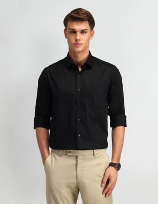 ARROW Men Solid Formal Black Shirt