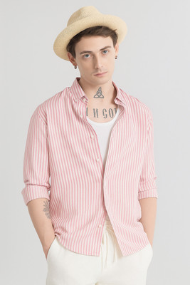 Mihit Lifestyle Men Striped Casual Blue Shirt