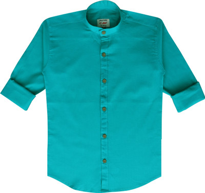 Cay Boys Solid Casual Light Blue Shirt