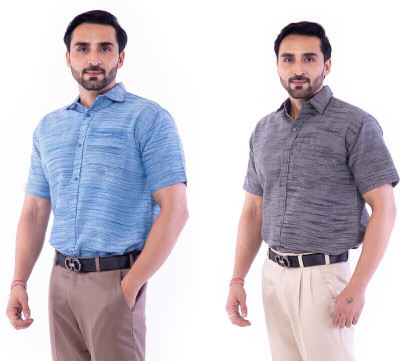 DESHBANDHU DBK Men Striped Casual Multicolor Shirt(Pack of 2)