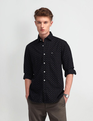 Arrow Sport Men Printed Casual Black Shirt