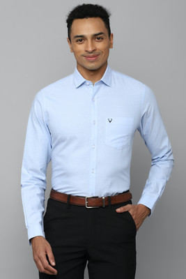 Allen Solly Men Self Design Formal Light Blue Shirt