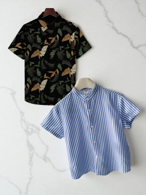 KIDOOZA Boys Printed, Striped Casual Multicolor Shirt
