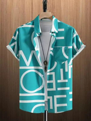 Priyashi Women Printed Casual Light Blue Shirt