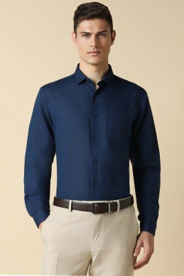 Allen Solly Men Solid Formal Dark Blue Shirt