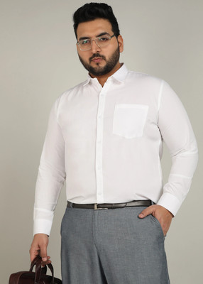 METRONAUT PLUS Men Solid Formal White Shirt