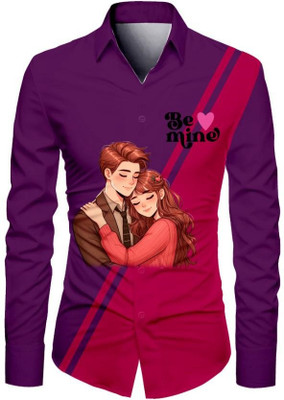 JRKENTERPRISE Men Printed Casual Purple Shirt