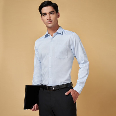 Byford by Pantaloons Men Solid Formal Light Blue Shirt