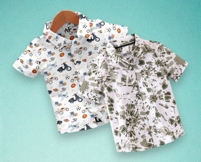 adscrown Boys Printed Casual Multicolor Shirt