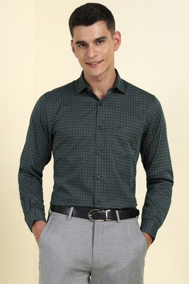 Allen Solly Men Printed Casual Dark Green Shirt