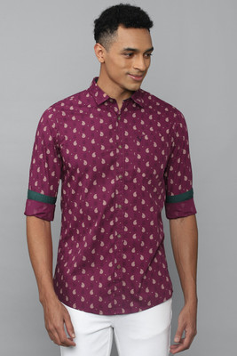Allen Solly Men Printed Casual Purple Shirt