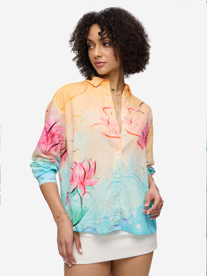 The Souled Store Women Floral Print Casual Multicolor Shirt