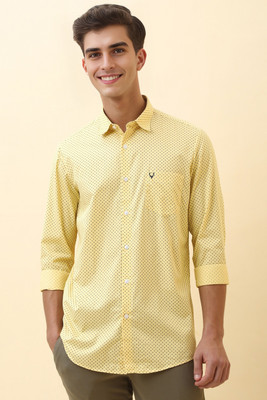 Allen Solly Men Printed Casual Yellow Shirt