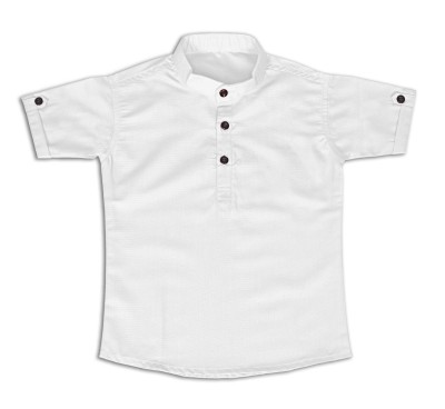 ZOONIC Boys Solid Casual White Shirt