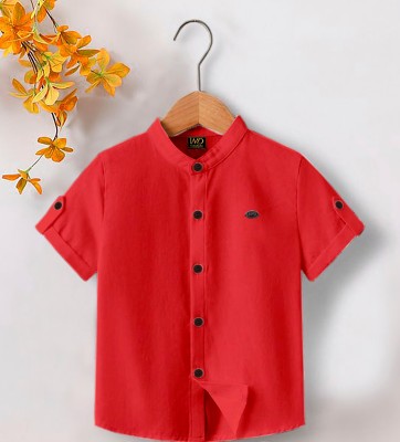 HG TAX Boys Solid Casual Red Shirt