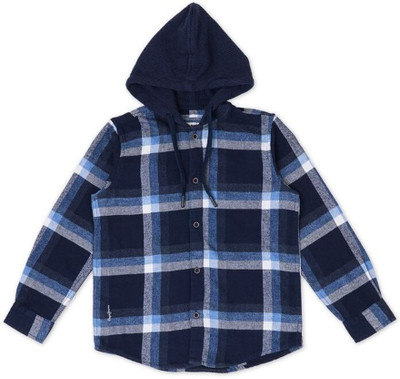 Pepe Jeans Boys Checkered Casual Blue Shirt