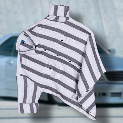J KUMBHANI ENTERPRISE Men Striped Casual White Shirt