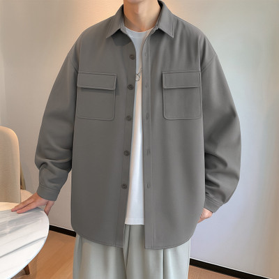 Asta Moda Men Solid Casual Grey Shirt