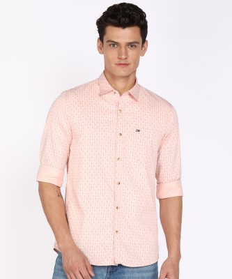 PETER ENGLAND Men Printed Casual Pink Shirt