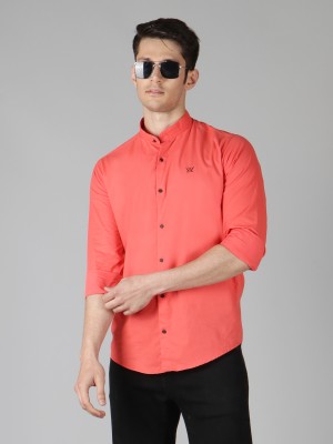 BOSSIE & RICHIE Men Solid Casual Orange Shirt