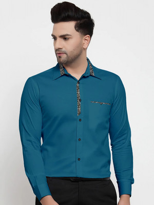 METRONAUT Men Printed Casual Blue Shirt