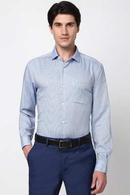 PETER ENGLAND Men Printed Formal Blue Shirt