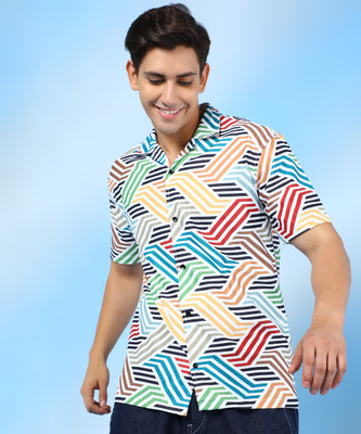 INDICLUB Men Printed Casual Multicolor Shirt