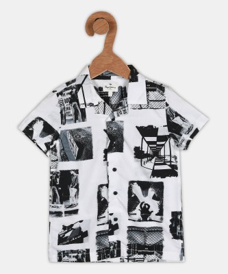 Pepe Jeans Boys Printed Casual White Shirt