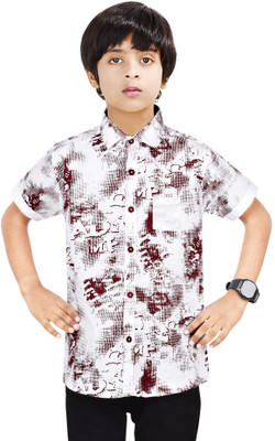 Paper Crane Boys Printed Casual Multicolor Shirt