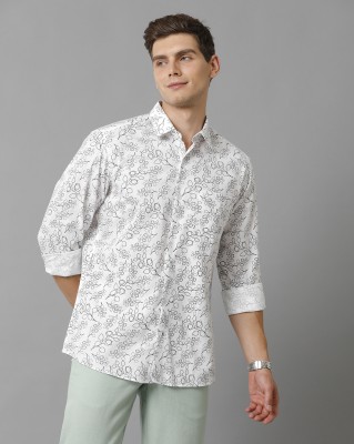 CAVALLO BY LINEN CLUB Men Printed Casual Black, White, Grey Shirt