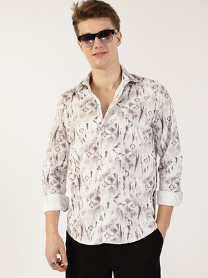 THOMAS SCOTT Men Printed Casual Brown Shirt