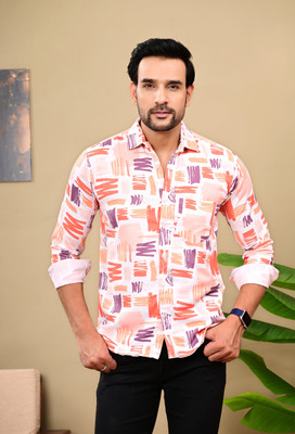 Akshita Enterprises Men Graphic Print Casual White Shirt