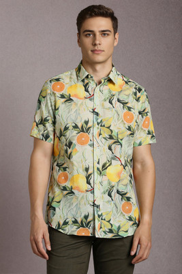 LOUIS PHILIPPE Men Printed Casual Green Shirt