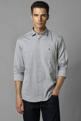 LOUIS PHILIPPE Men Self Design Casual Grey Shirt