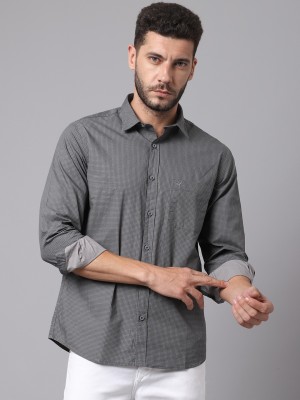 CANTABIL Men Printed Casual Grey Shirt