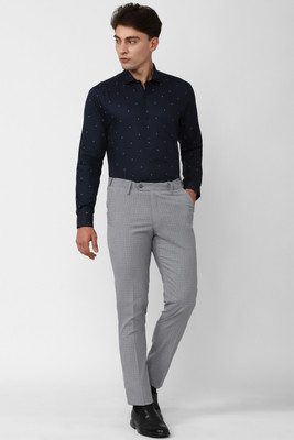 PETER ENGLAND Men Printed Formal Black Shirt