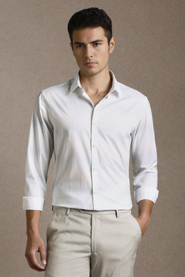 LOUIS PHILIPPE Men Solid Formal White Shirt
