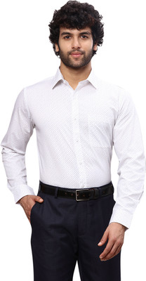 Raymond Men Printed Formal Grey Shirt