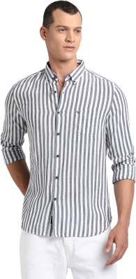 THE BEAR HOUSE Men Striped Casual Grey, White Shirt