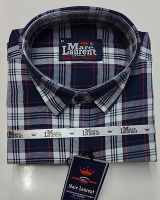 Arthz Fashion Trend Men Checkered Casual Blue, White Shirt