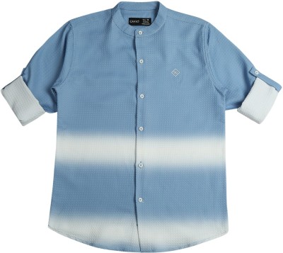 CAVIO Boys Solid Casual Blue Shirt