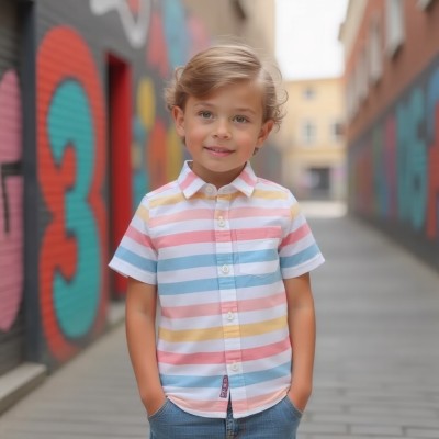 LUVITUS Baby Boys & Baby Girls Striped Casual Multicolor Shirt