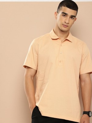 INVICTUS Men Solid Casual Beige Shirt