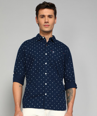 WROGN Men Printed Casual Blue Shirt